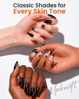 Makartt Black Gel Nail Polish with UV lamp