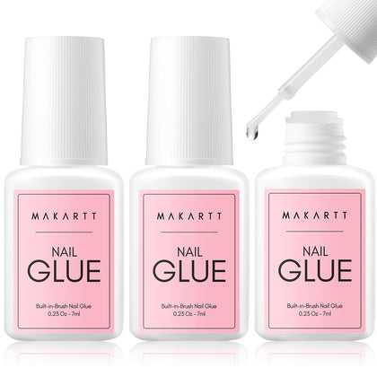Makartt Brush-On Nail Glue 7ML front view