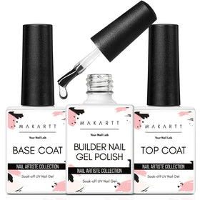 Makartt Builder Nail Gel Kit front view with three bottles