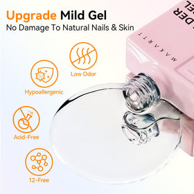 Makartt Builder Nail Gel Kit with decorative nail art