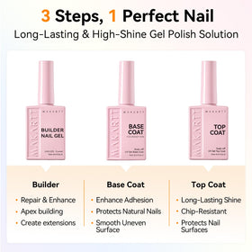 Makartt Builder Nail Gel Kit with wide brush for application