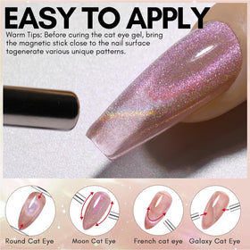 Makartt Cat Eye Gel Nail Polish Bronze Gaze applied on nails