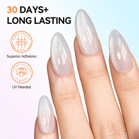 Makartt Cat Eye Glitter Gel Top Coat 15ML bottle with glitter effect