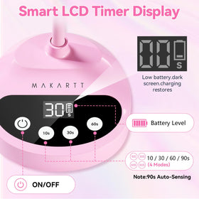 Makartt Cordless UV Nail Lamp side view showcasing design