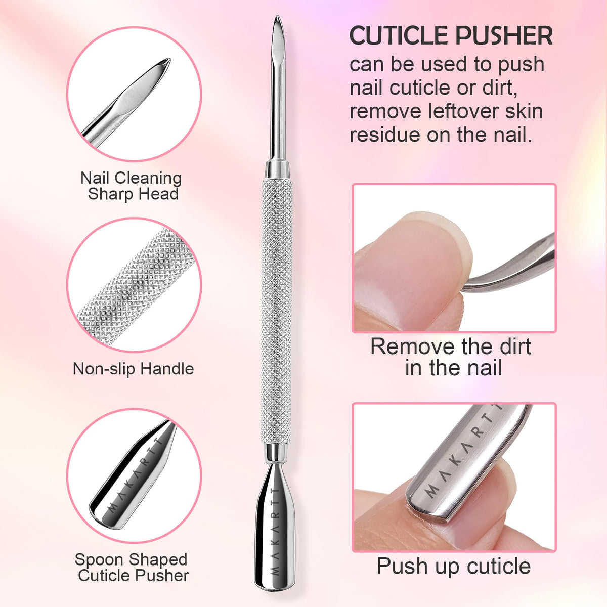 Makartt cuticle pushers in the 3-Pack set