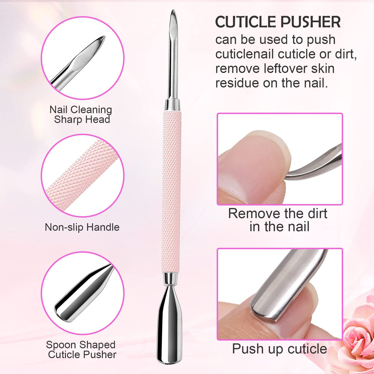 Makartt cuticle scraper for nail polish removal