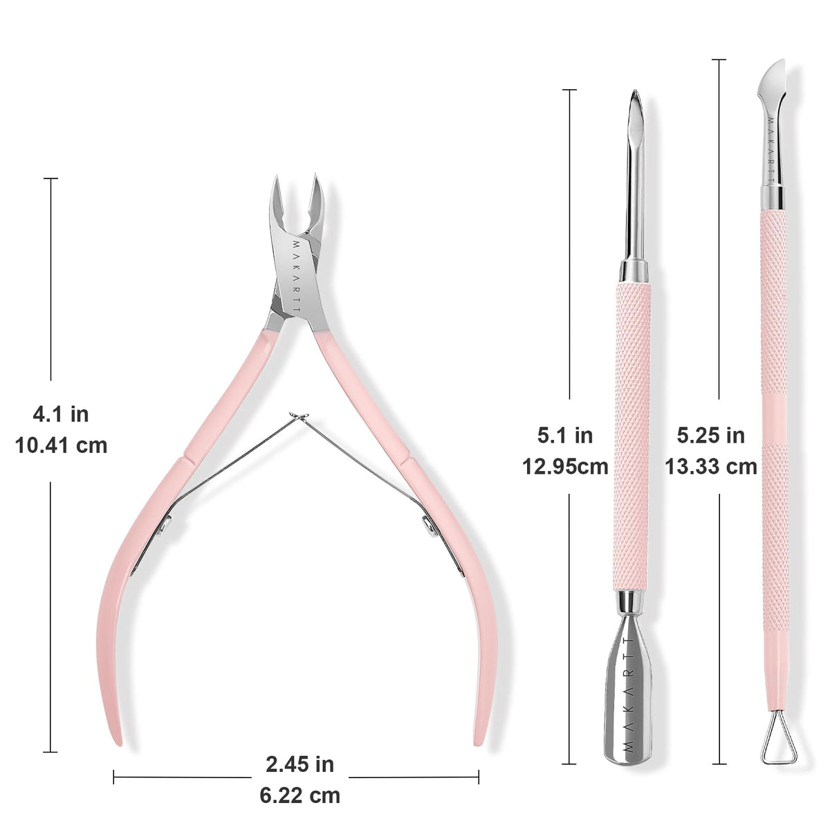 Makartt cuticle tools set on a clean surface