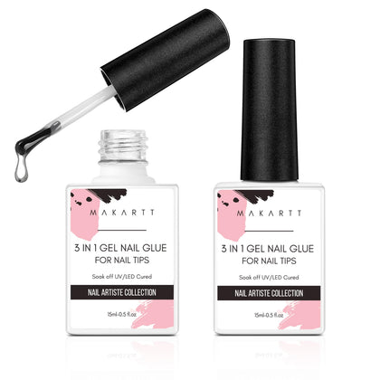 Makartt Gel Nail Glue 3 in 1 15ml bottle front view