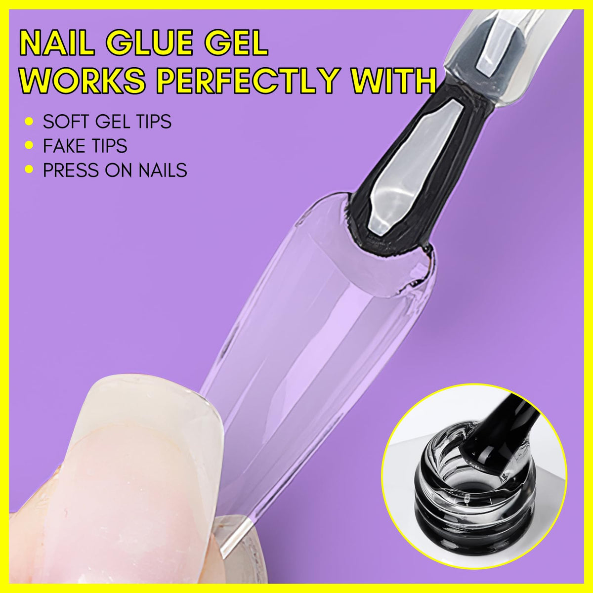 Makartt Gel Nail Glue 3 in 1 packaging side view