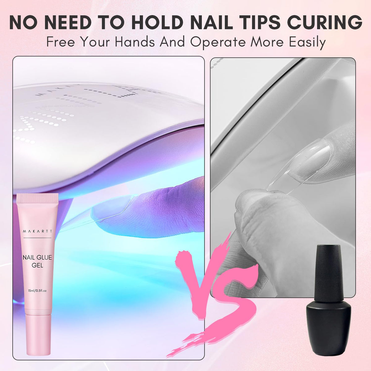 Makartt Gel Nail Glue with nail art decorations