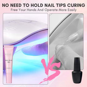 Makartt Gel Nail Glue with nail art decorations