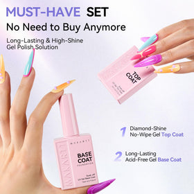 Makartt Gel Top and Base Coat Set 15ml packaging