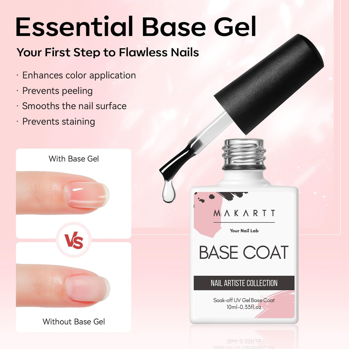 Makartt glossy top coat bottle front view
