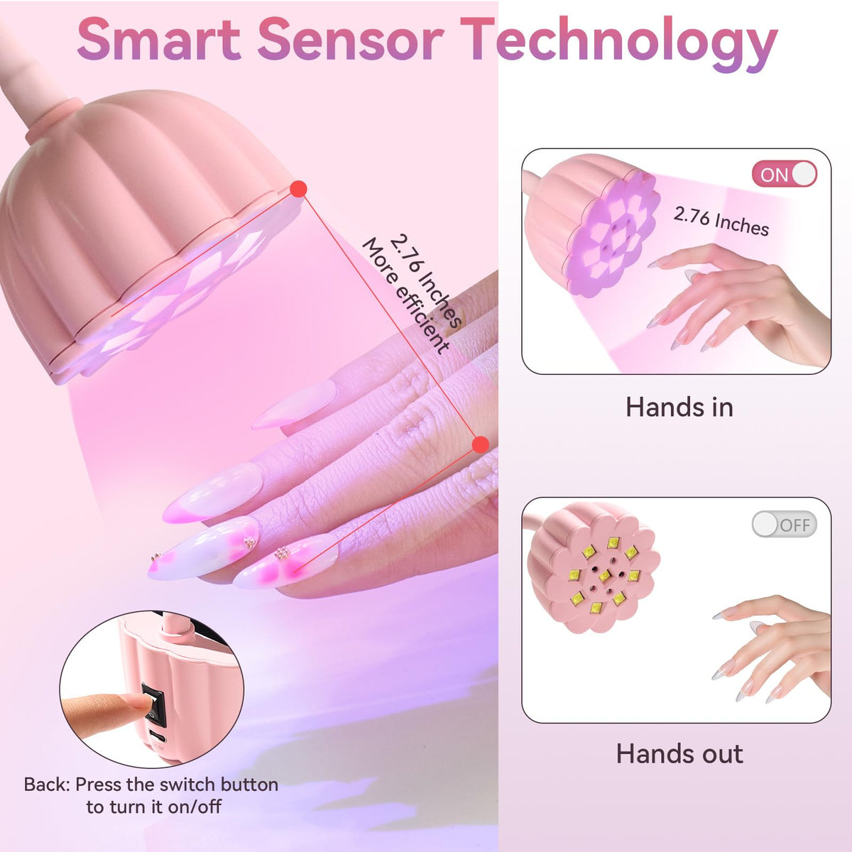 Makartt Gooseneck UV LED Nail Lamp in a gift-ready box