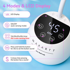 Makartt Gooseneck UV Light in a stylish nail art setup