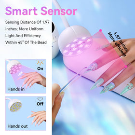 Makartt Gooseneck UV Light with gel polish and tools