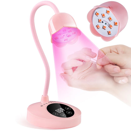 Makartt Gooseneck UV Nail Lamp front view with adjustable gooseneck