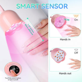 Makartt Gooseneck UV Nail Lamp in use curing gel nails