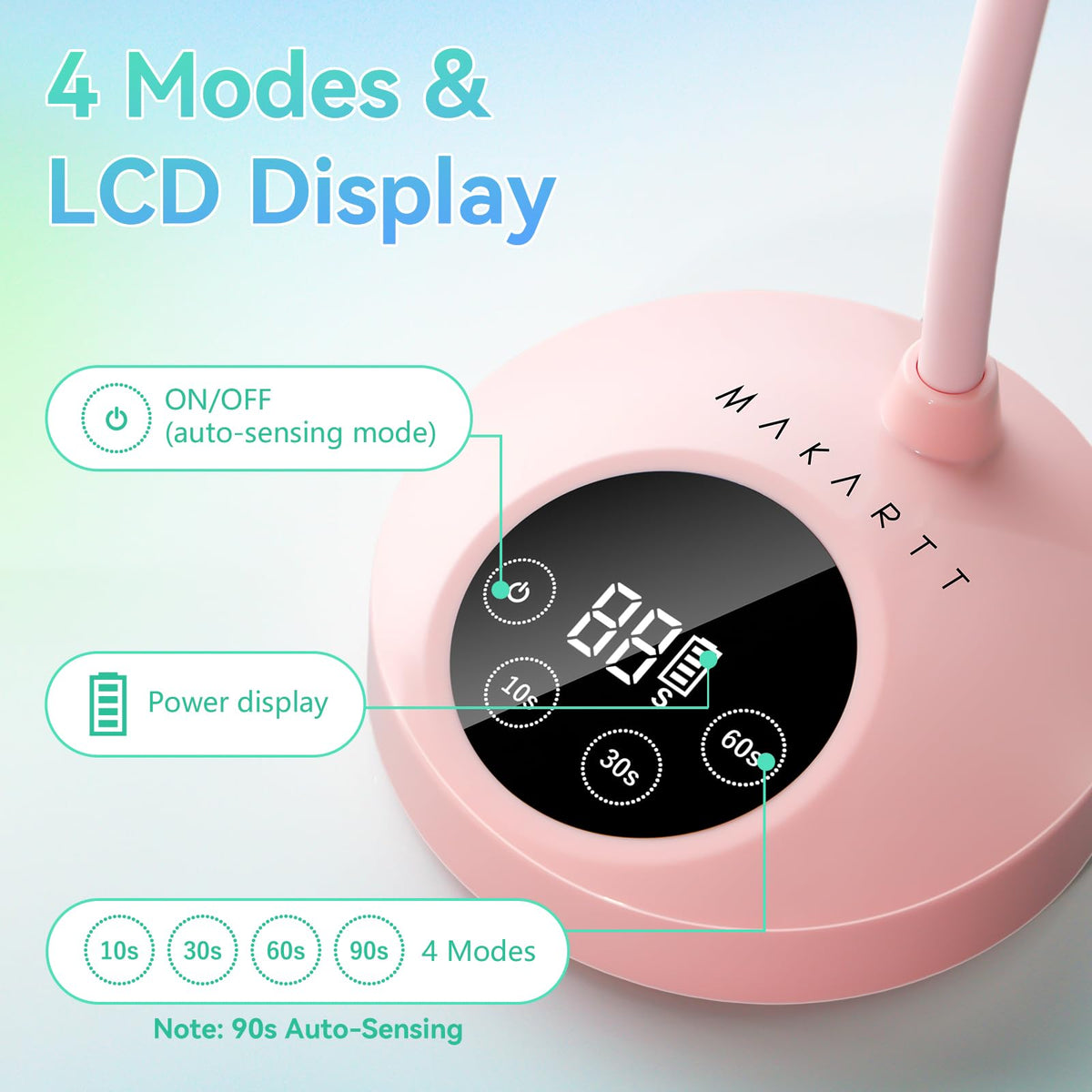 Makartt Gooseneck UV Nail Lamp portable for travel use