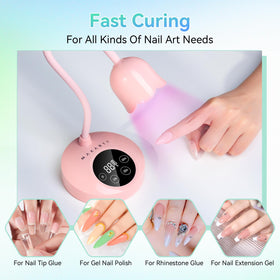 Makartt Gooseneck UV Nail Lamp side view showing USB charging port