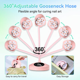 Makartt Gooseneck UV Nail Lamp with multiple timer settings