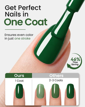Makartt green gel polish brush applicator close-up