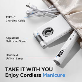 Makartt Handheld UV Nail Lamp in a lifestyle setting
