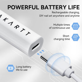 Makartt Handheld UV Nail Lamp with various gel polishes