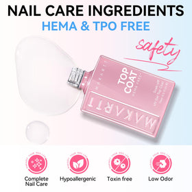 Makartt Hema-Free Gel Top Coat 15ml bottle with cap