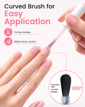 Makartt Jelly Sheer Pink Gel Nail Polish application on nails