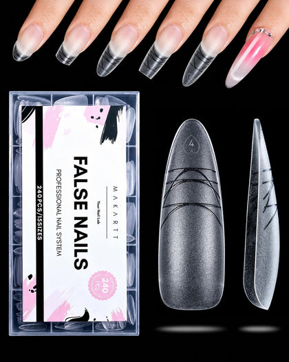 Makartt Long Almond Nail Tips 240 PCS front view