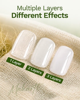 Makartt Milky White Gel Nail Polish 15ML application on nails