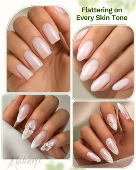 Makartt Milky White Gel Nail Polish 15ML elegant packaging