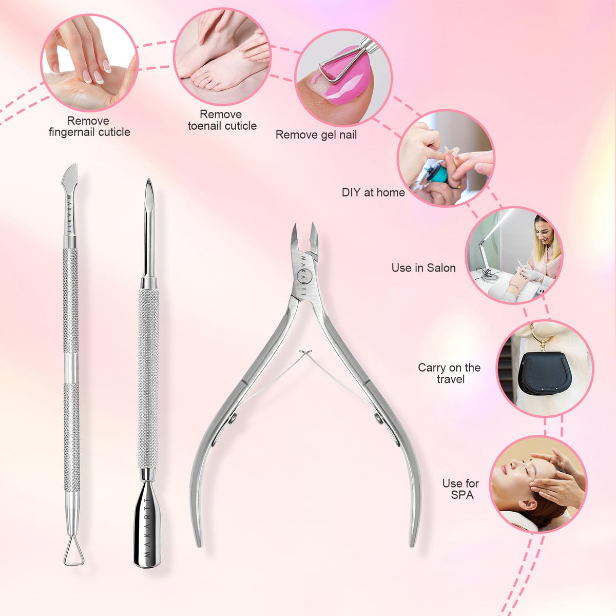 Makartt nail care tools in protective case
