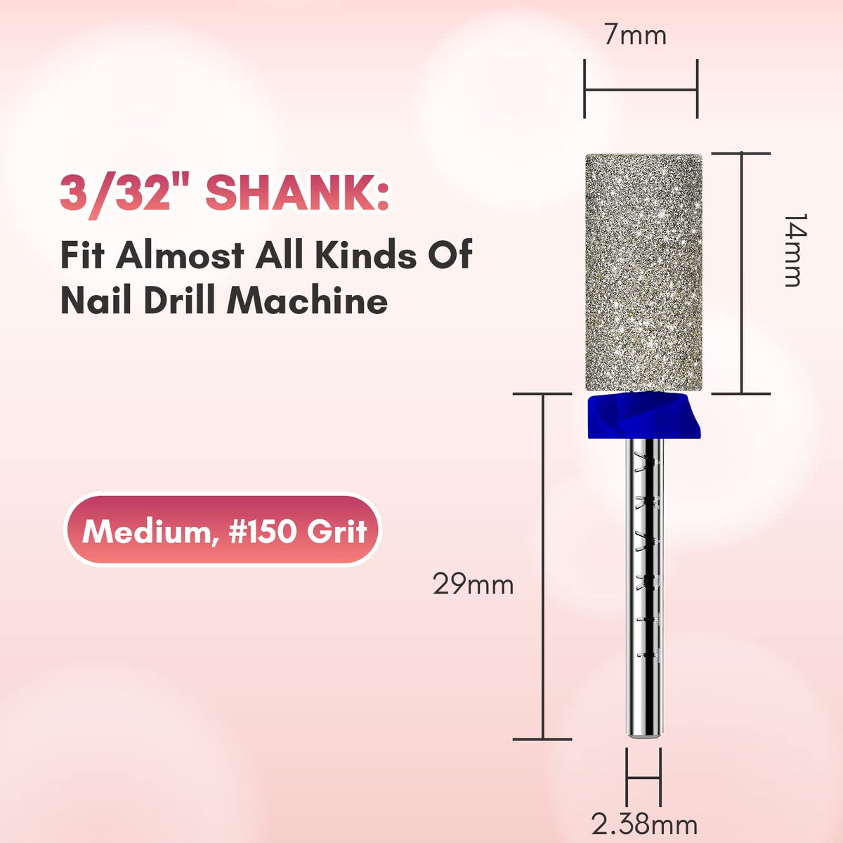Makartt Nail Drill Bit being used on acrylic nails