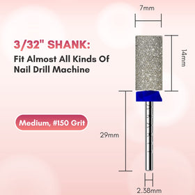 Makartt Nail Drill Bit being used on acrylic nails