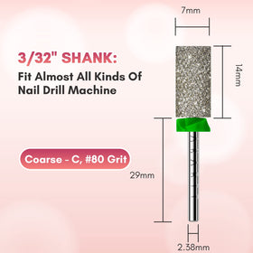 Makartt Nail Drill Bit C#80 grit for nail shaping