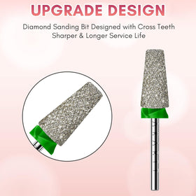 Makartt Nail Drill Bit C #80 Grit tapered barrel side view