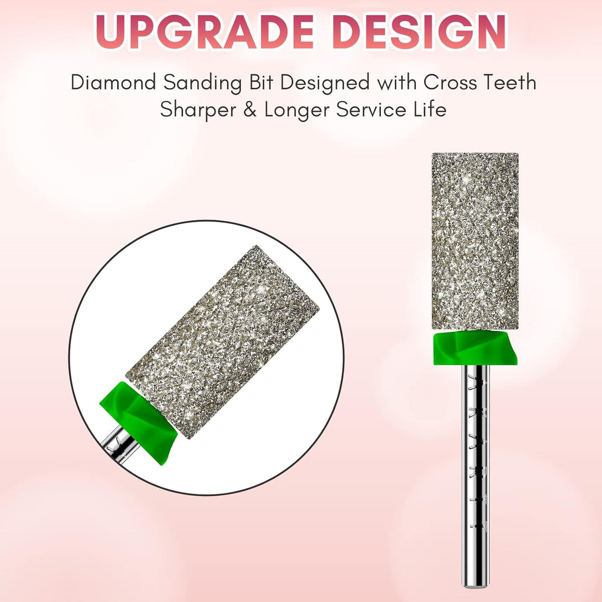 Makartt Nail Drill Bit showing cross teeth design