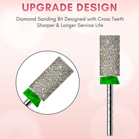 Makartt Nail Drill Bit showing cross teeth design
