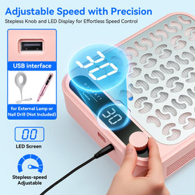 Makartt Nail Dust Collector compact design on a nail workstation