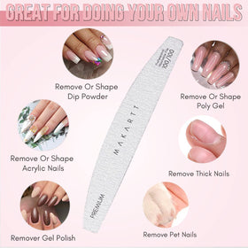 Makartt nail files with packaging dimensions shown