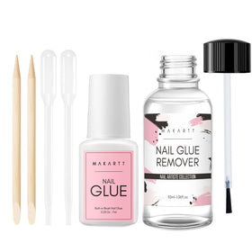 Makartt Nail Glue and Remover Kit front view with all components