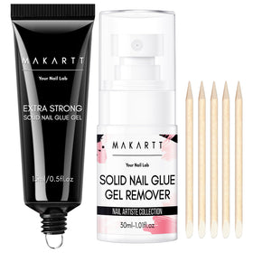Makartt Nail Glue and Remover Kit front view with packaging