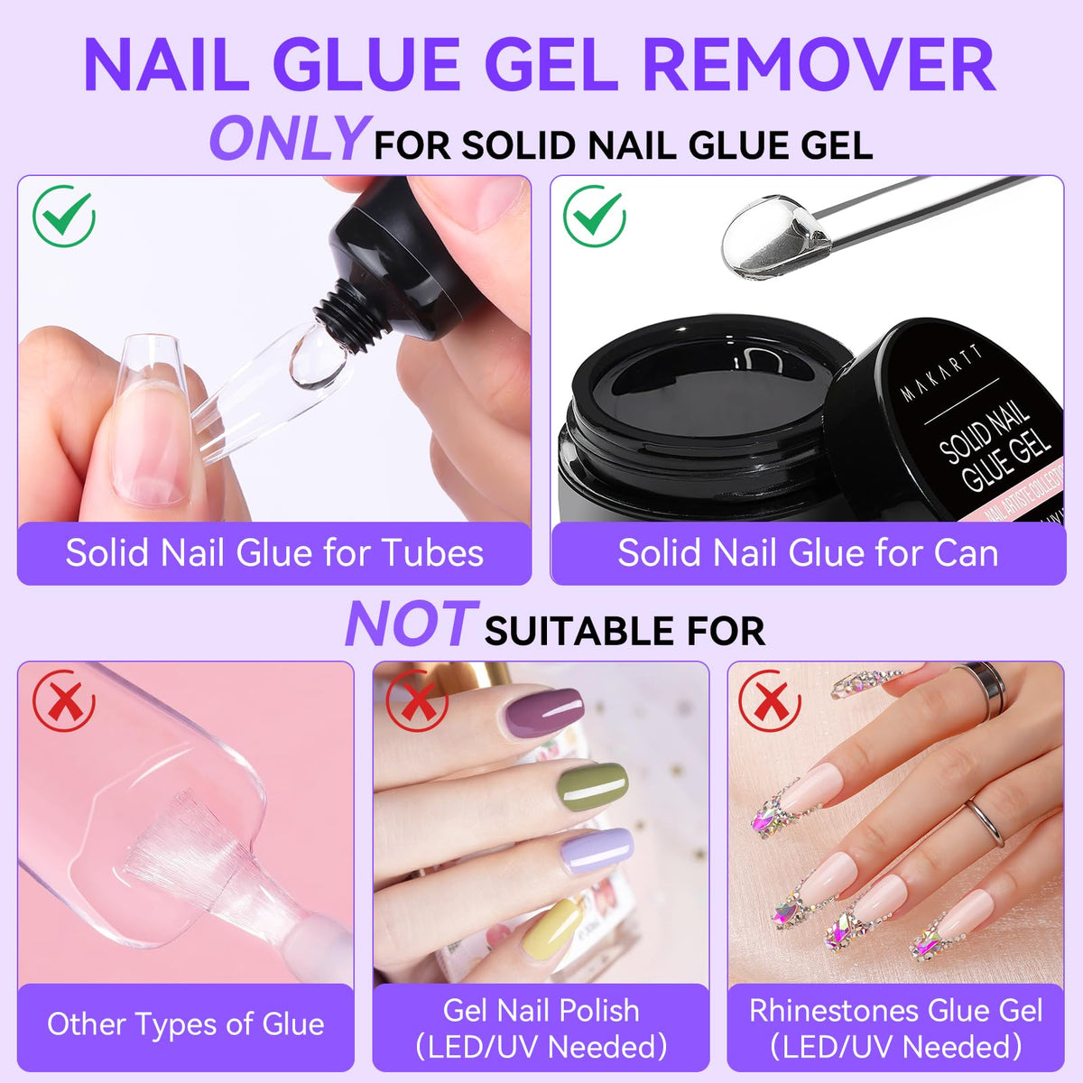 Makartt Nail Glue and Remover Kit on a vanity