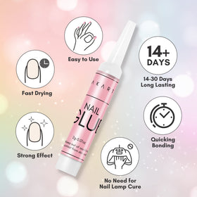 Makartt Nail Glue in use for applying press on nails