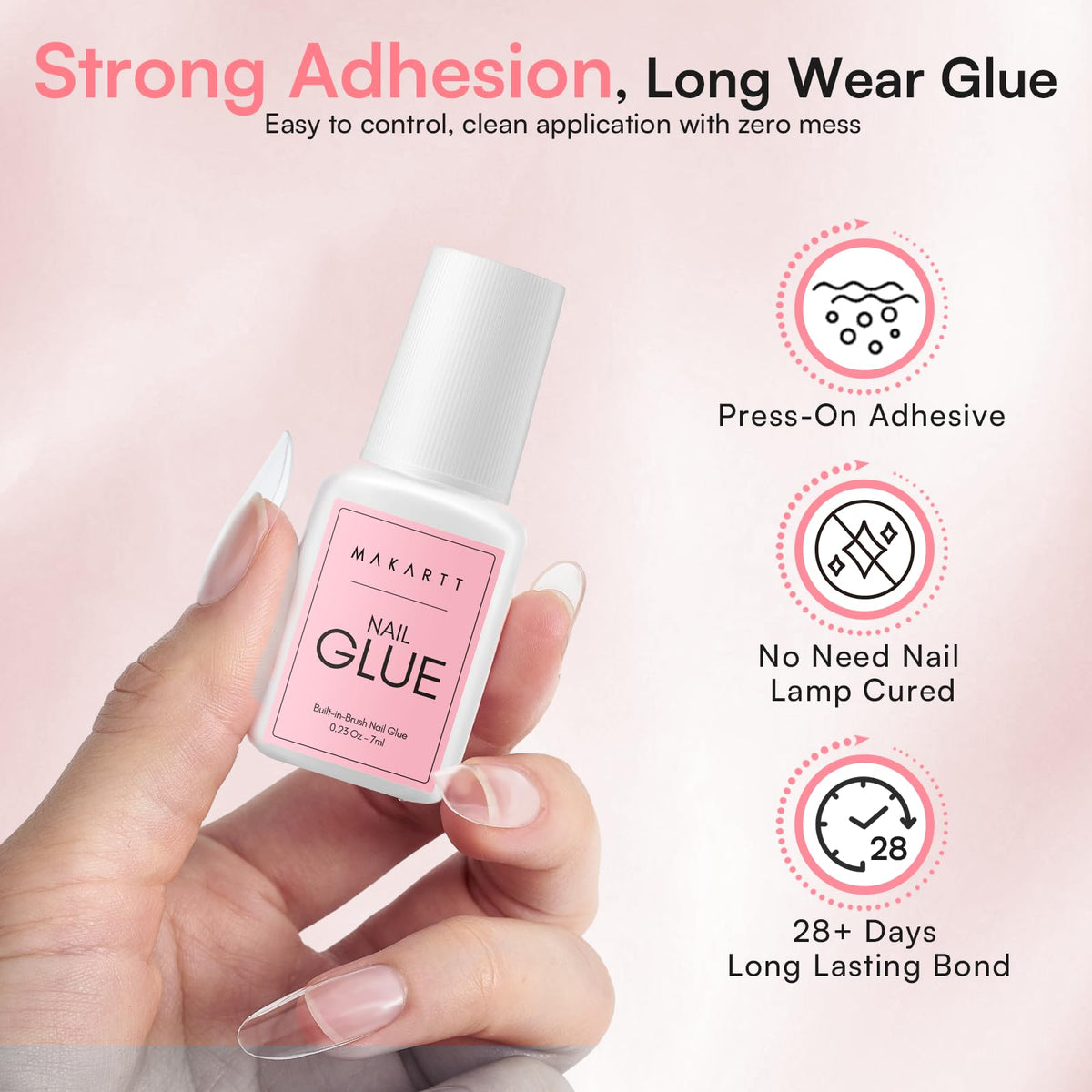 Makartt nail glue remover with brush applicator