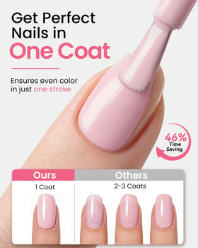 Makartt Pink Gel Nail Polish bottle with fan-shaped brush