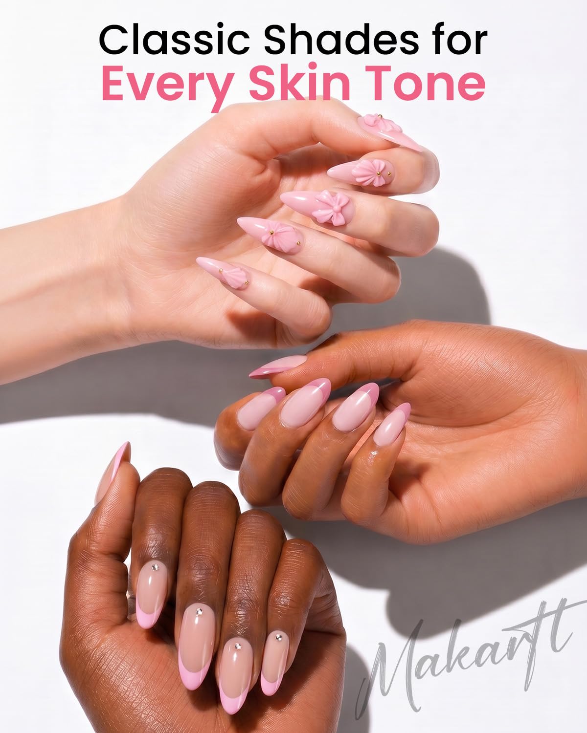 Makartt Pink Gel Nail Polish with UV lamp for curing