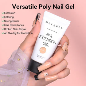 Makartt Poly Nail Gel Set nude colour gel close-up